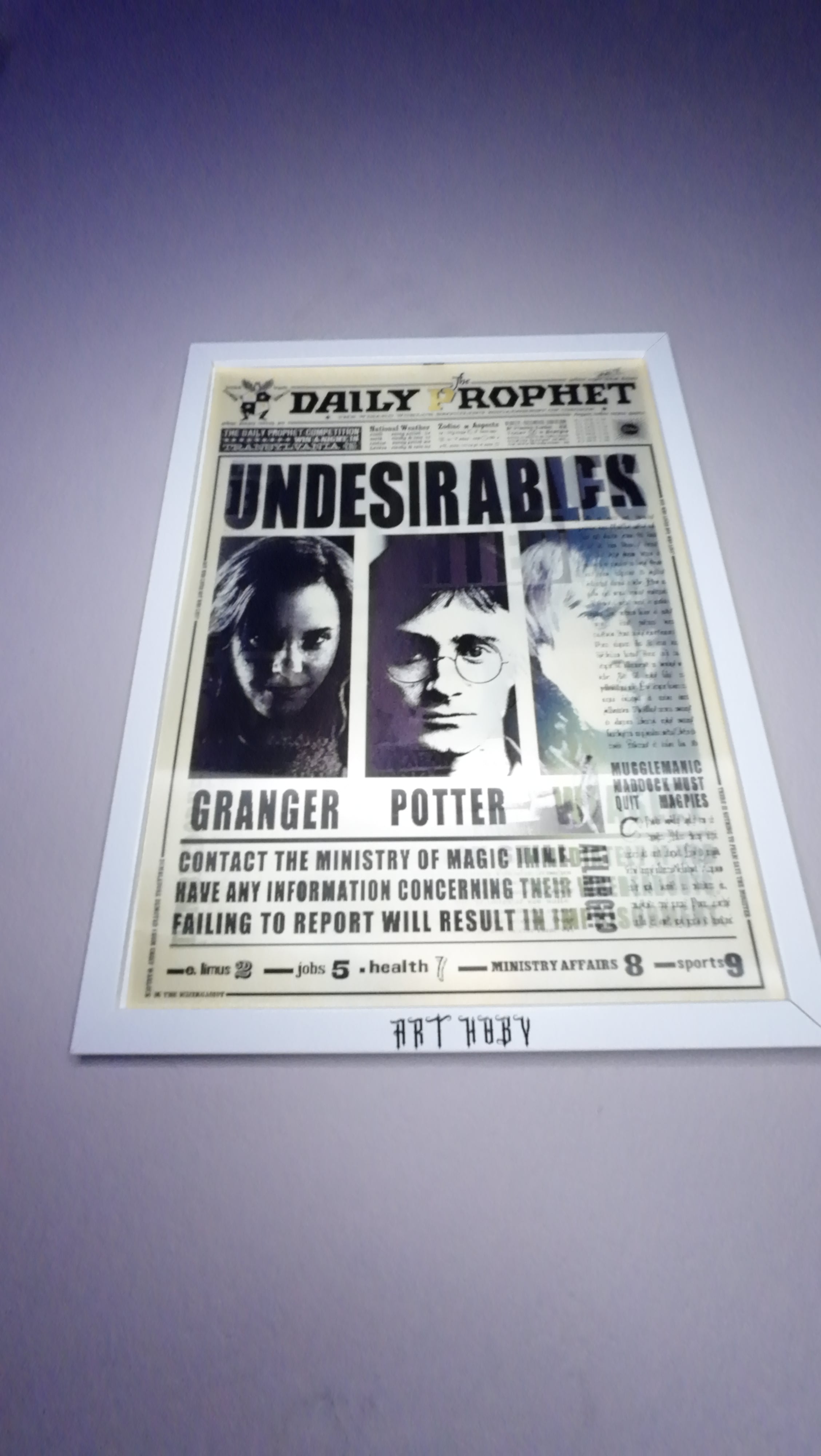 Harry Potter Gazete Temalı Tablo – 3D Efektli Wanted Poster (Lenticular)