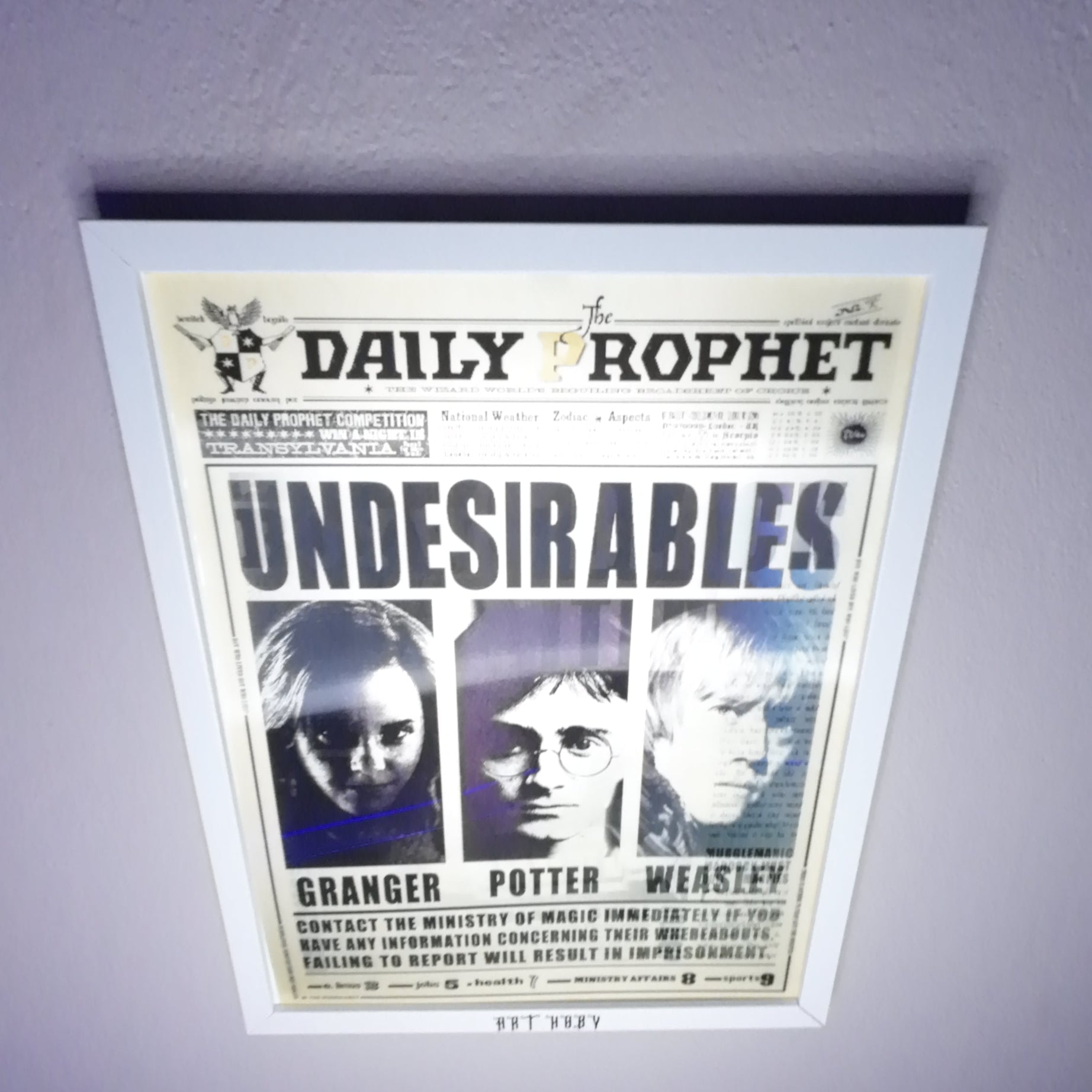 Harry Potter Gazete Temalı Tablo – 3D Efektli Wanted Poster (Lenticular)