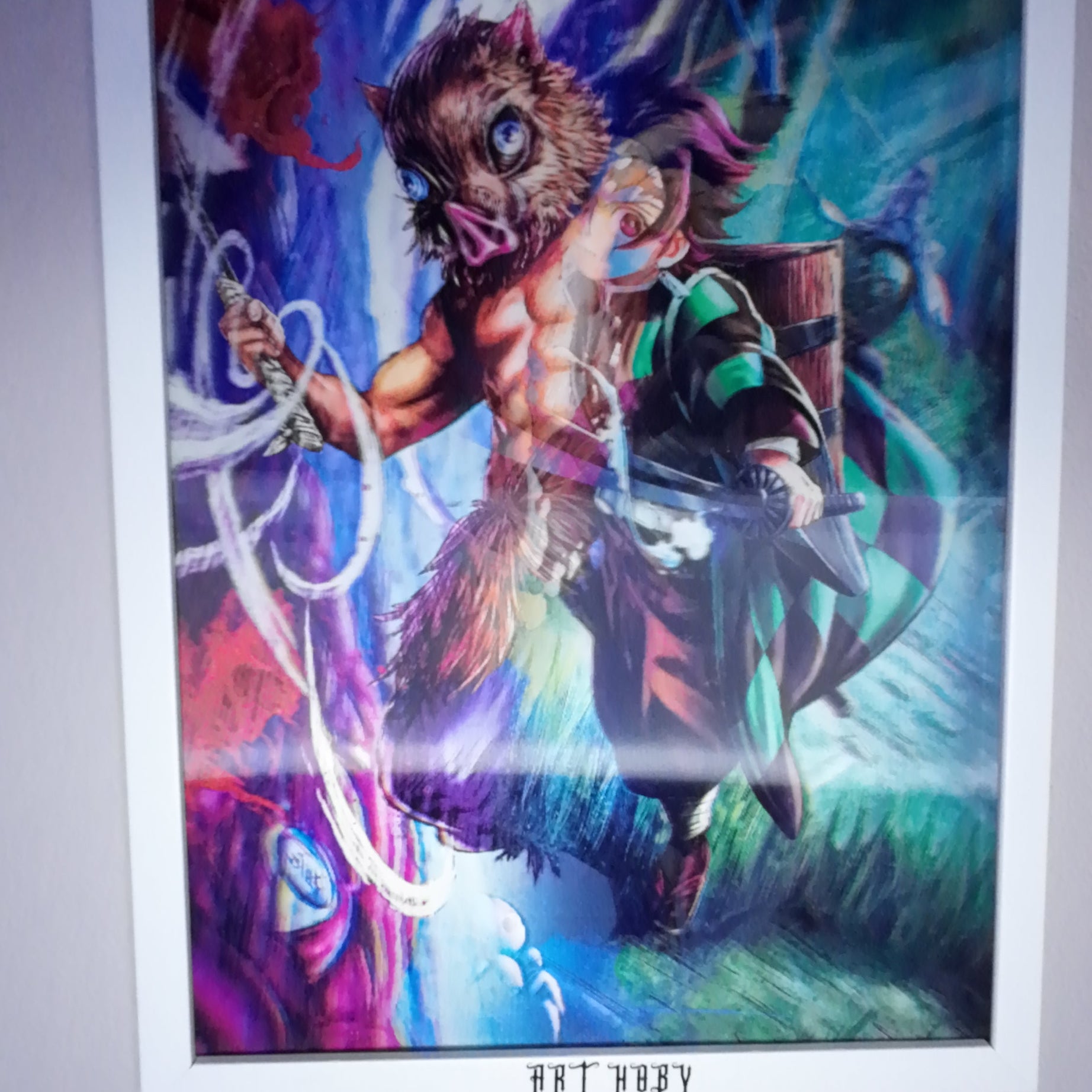 Inosuke Demon Slayer Tablo – Hareketli Anime Duvar Posteri (Lenticular)