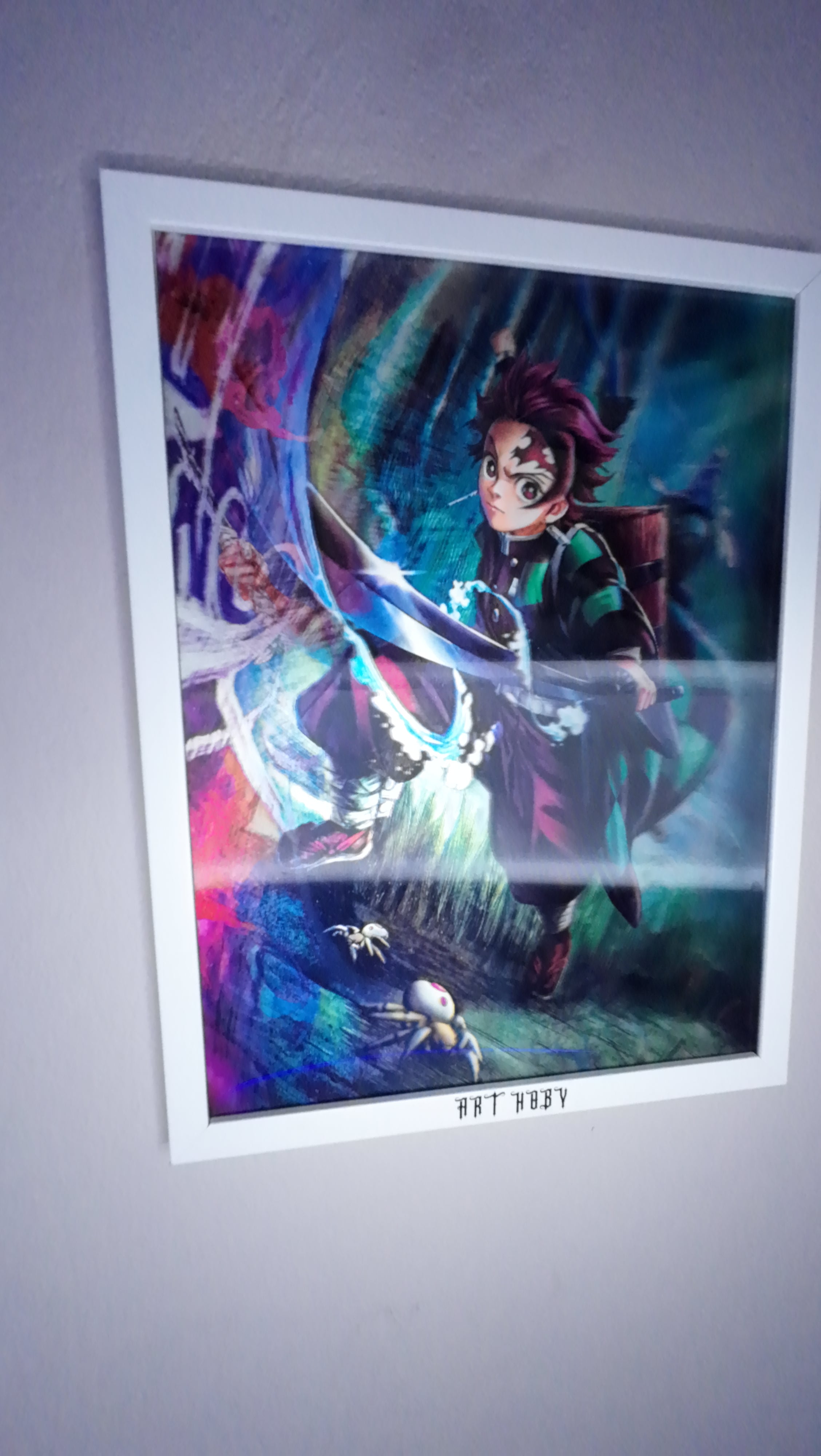 Inosuke Demon Slayer Tablo – Hareketli Anime Duvar Posteri (Lenticular)