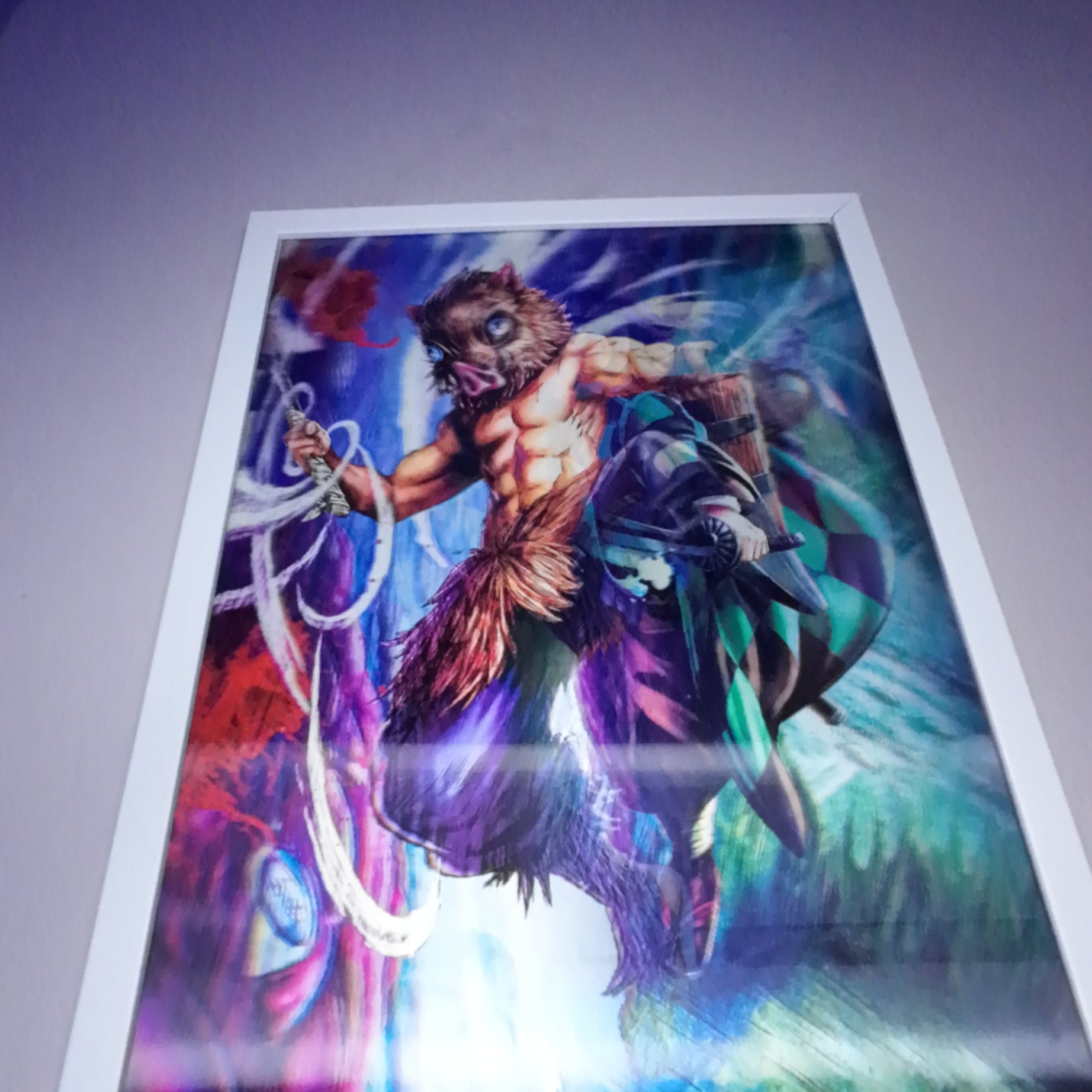 Inosuke Demon Slayer Tablo – Hareketli Anime Duvar Posteri (Lenticular)