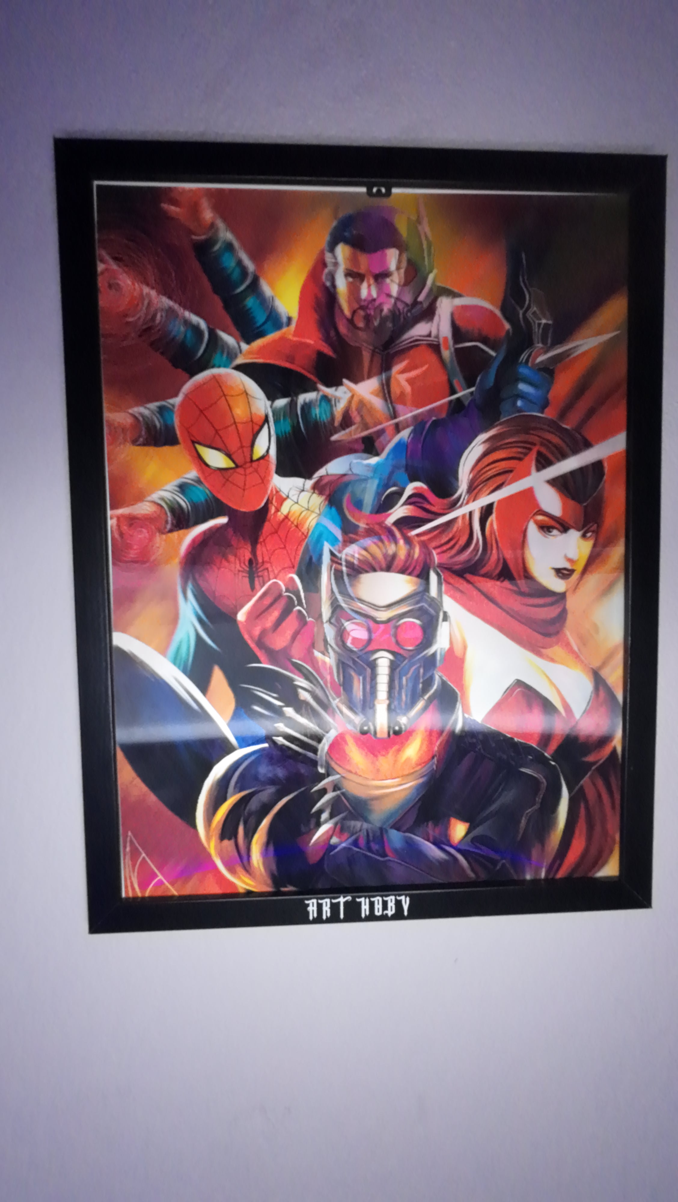 Marvel Avengers Fan Art Tablosu – Hareketli Efektli Poster (Lenticular)