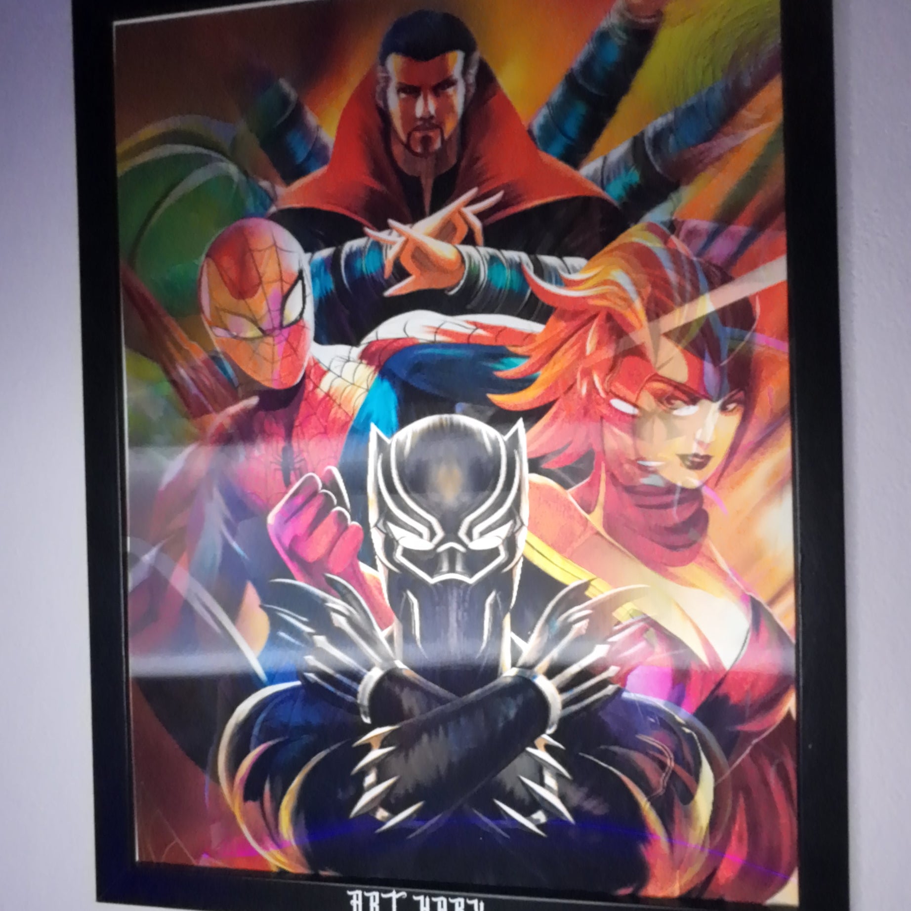 Marvel Avengers Fan Art Tablosu – Hareketli Efektli Poster (Lenticular)
