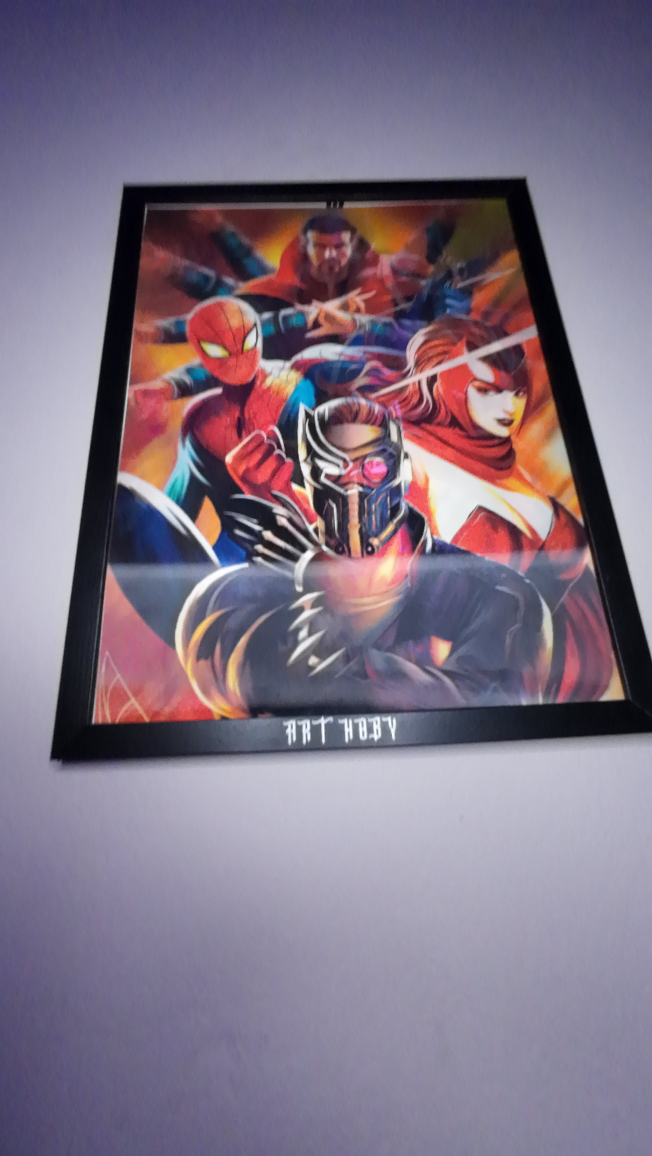 Marvel Avengers Fan Art Tablosu – Hareketli Efektli Poster (Lenticular)