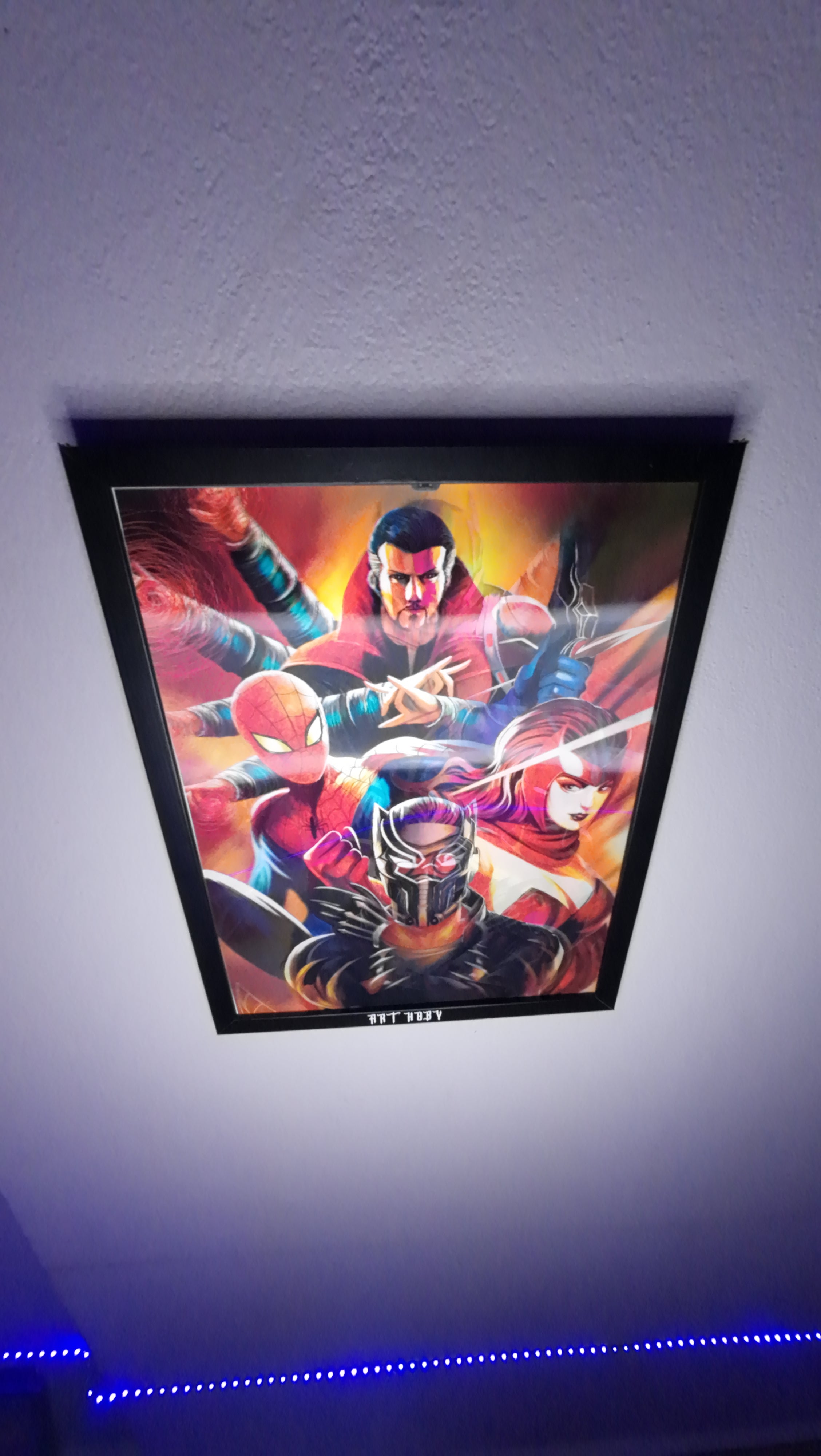 Marvel Avengers Fan Art Tablosu – Hareketli Efektli Poster (Lenticular)