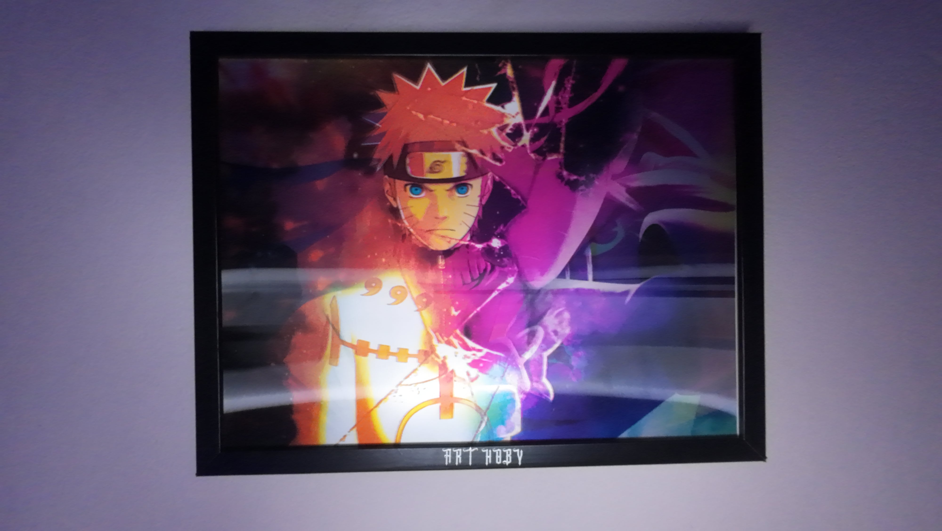 Naruto Kyuubi Tablo – Hareketli Efektli Anime Duvar Posteri (Lenticular)