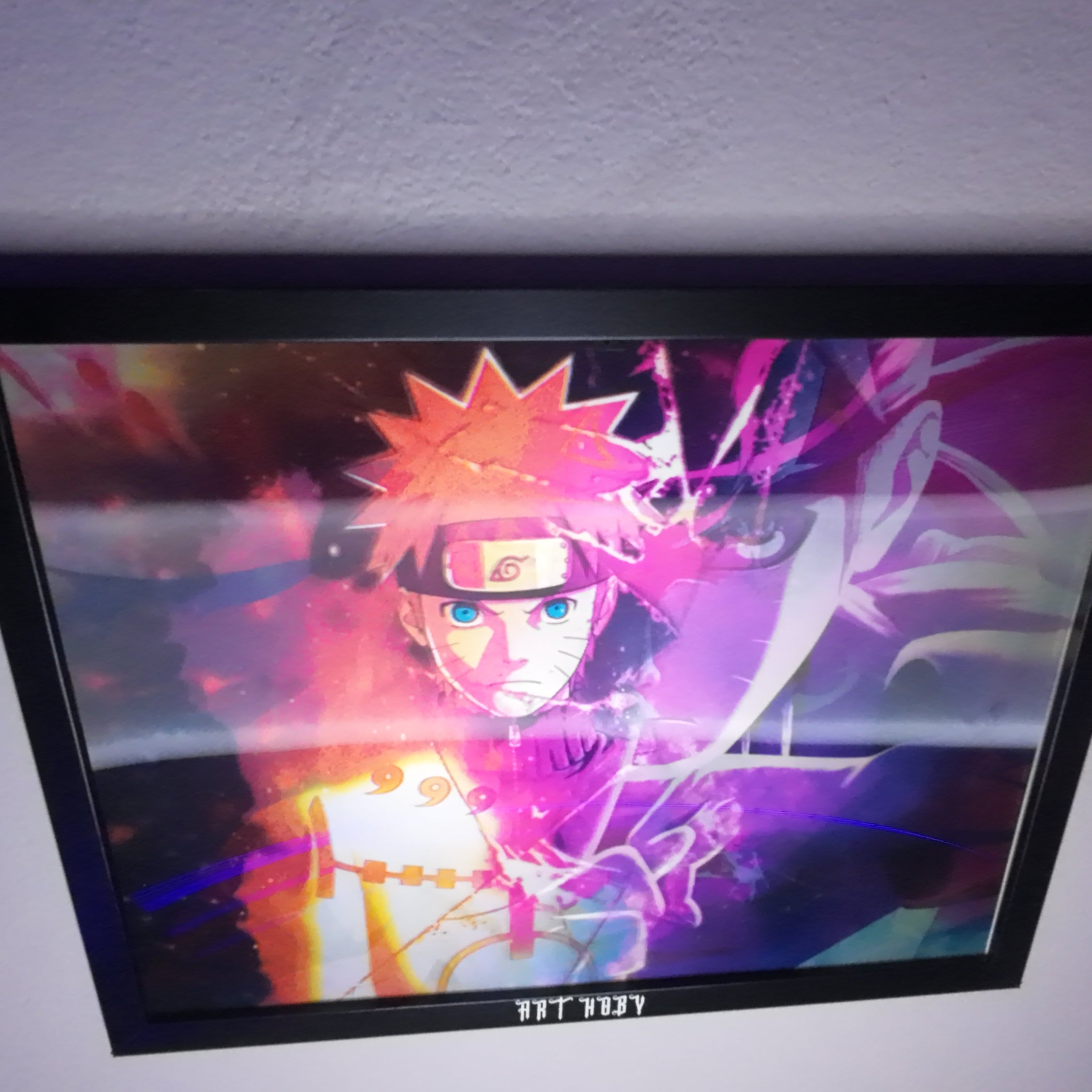 Naruto Kyuubi Tablo – Hareketli Efektli Anime Duvar Posteri (Lenticular)