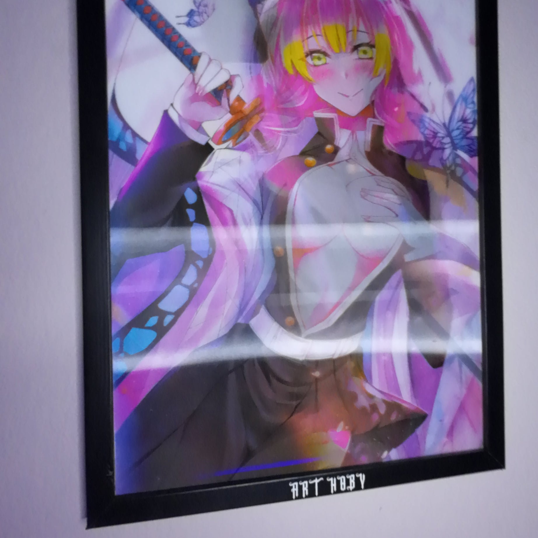 Shinobu & Mitsuri Fan Art Tablosu – Demon Slayer Koleksiyon (Lenticular)