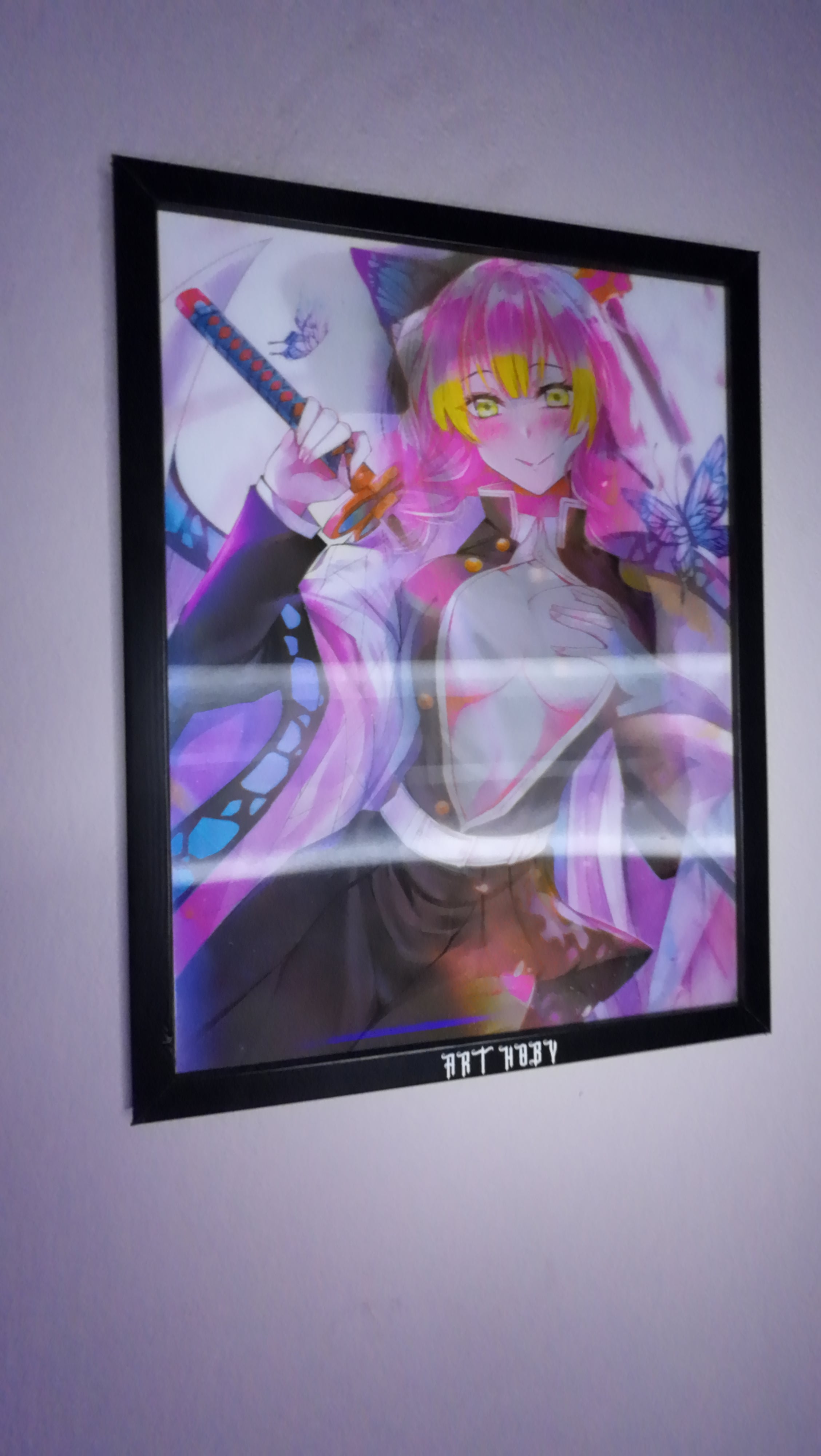 Shinobu & Mitsuri Fan Art Tablosu – Demon Slayer Koleksiyon (Lenticular)