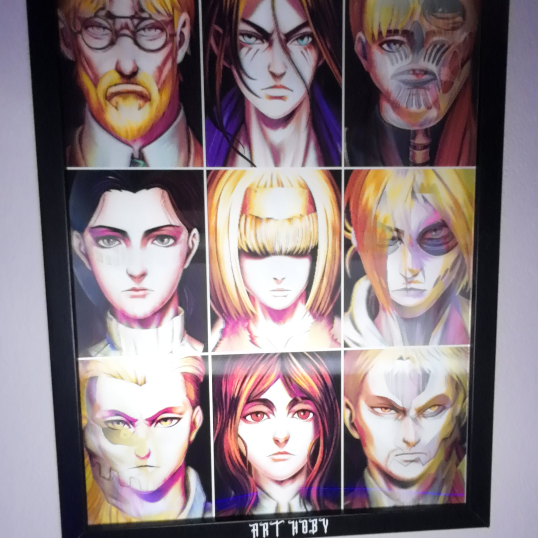 Shingeki no Kyojin Tablo – Eren ve Titan Dönüşümleri Hareketli Anime Görsel (Lenticular)