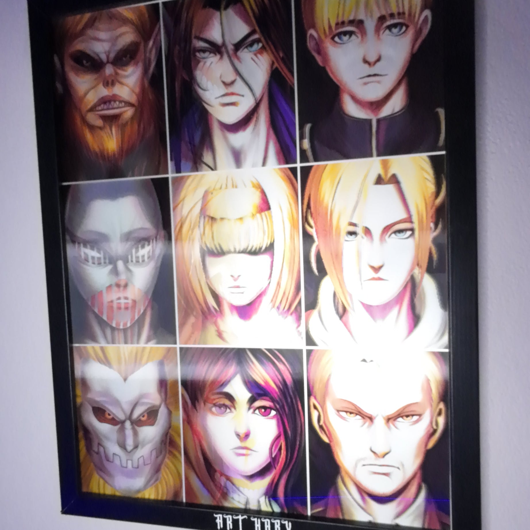 Shingeki no Kyojin Tablo – Eren ve Titan Dönüşümleri Hareketli Anime Görsel (Lenticular)