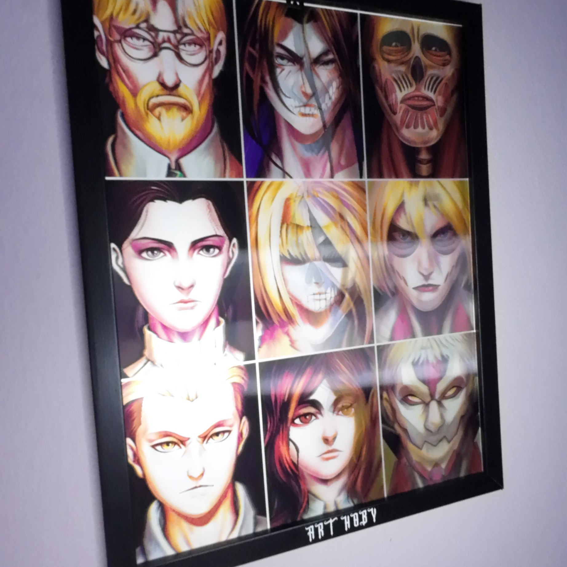 Shingeki no Kyojin Tablo – Eren ve Titan Dönüşümleri Hareketli Anime Görsel (Lenticular)