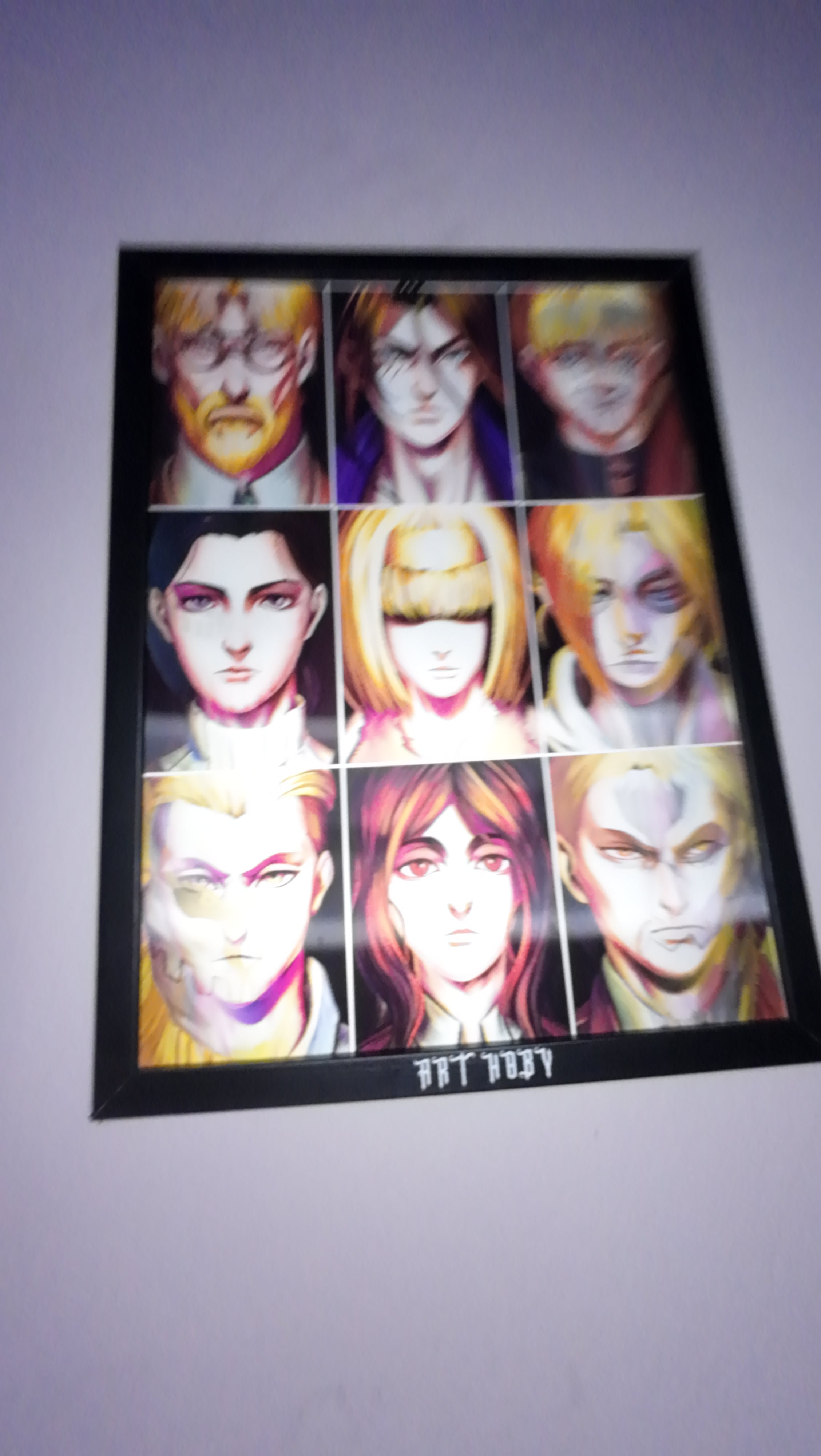 Shingeki no Kyojin Tablo – Eren ve Titan Dönüşümleri Hareketli Anime Görsel (Lenticular)