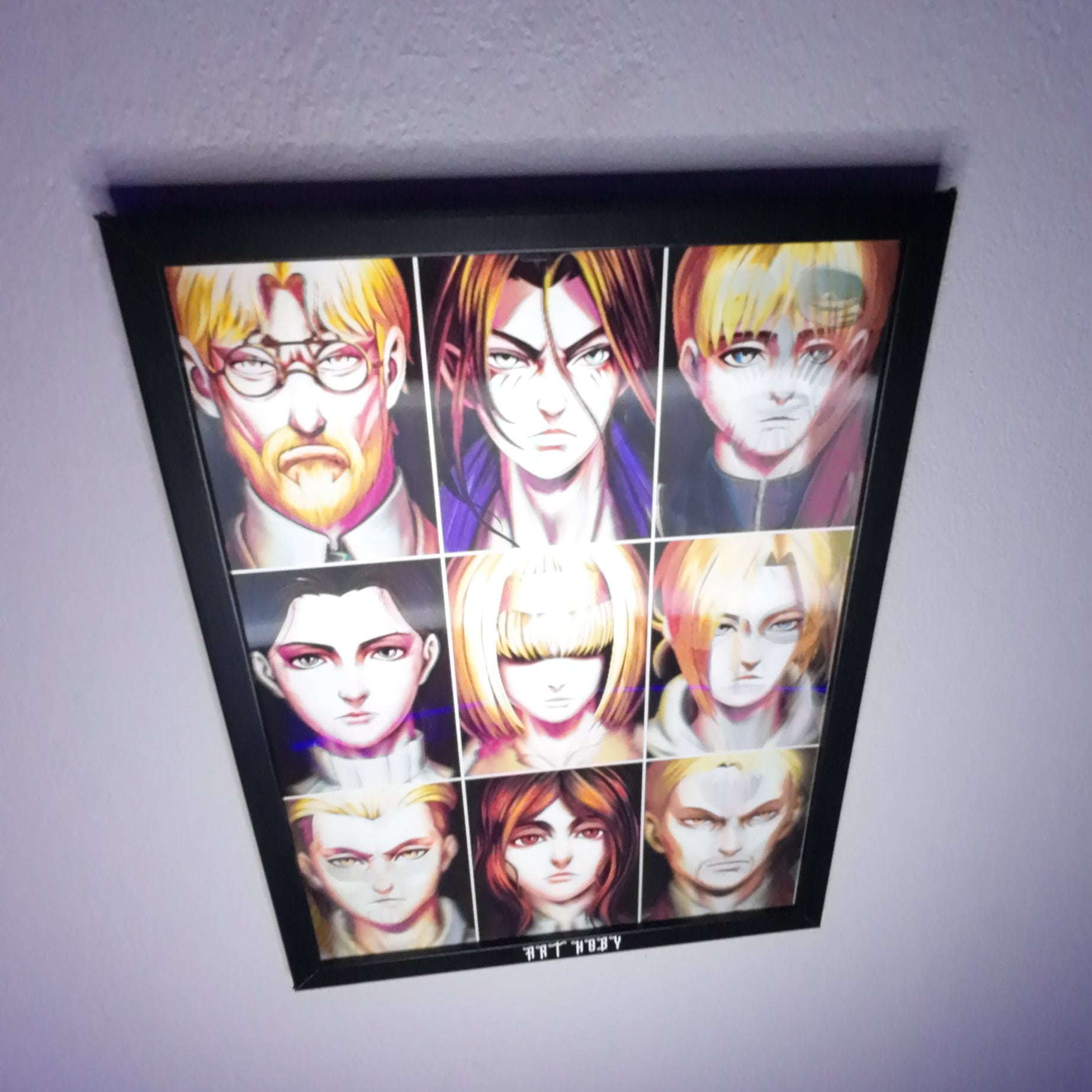 Shingeki no Kyojin Tablo – Eren ve Titan Dönüşümleri Hareketli Anime Görsel (Lenticular)