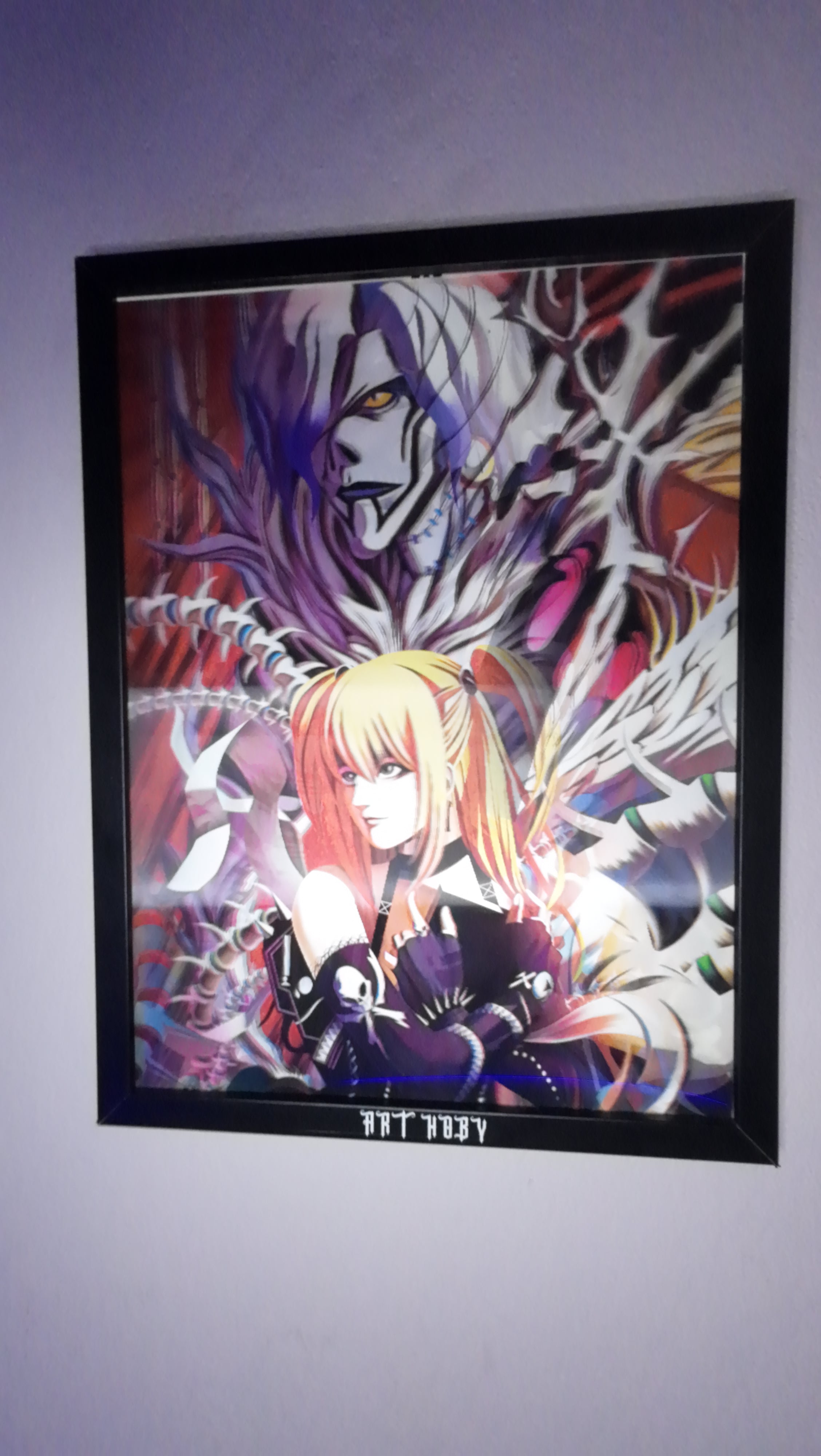 Death Note Anime Tablosu – L & Light & Shinigami Hareketli Poster (Lenticular)