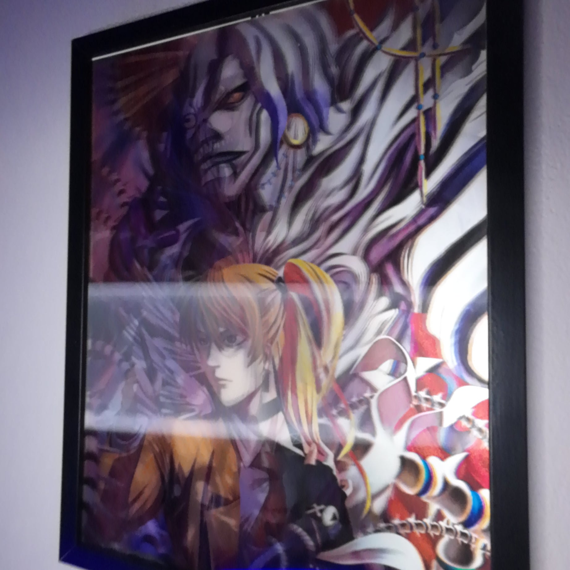 Death Note Anime Tablosu – L & Light & Shinigami Hareketli Poster (Lenticular)