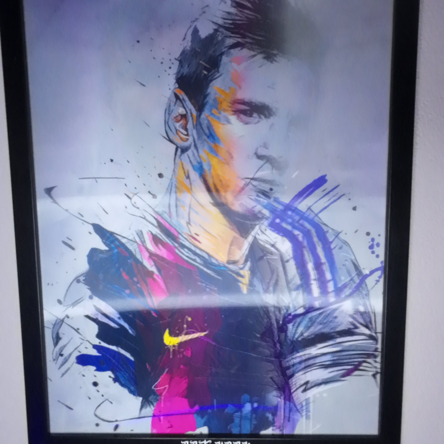 Lionel Messi & Cristiano Ronaldo Tablosu – 3D Efektli Suluboya Stil (Lenticular)