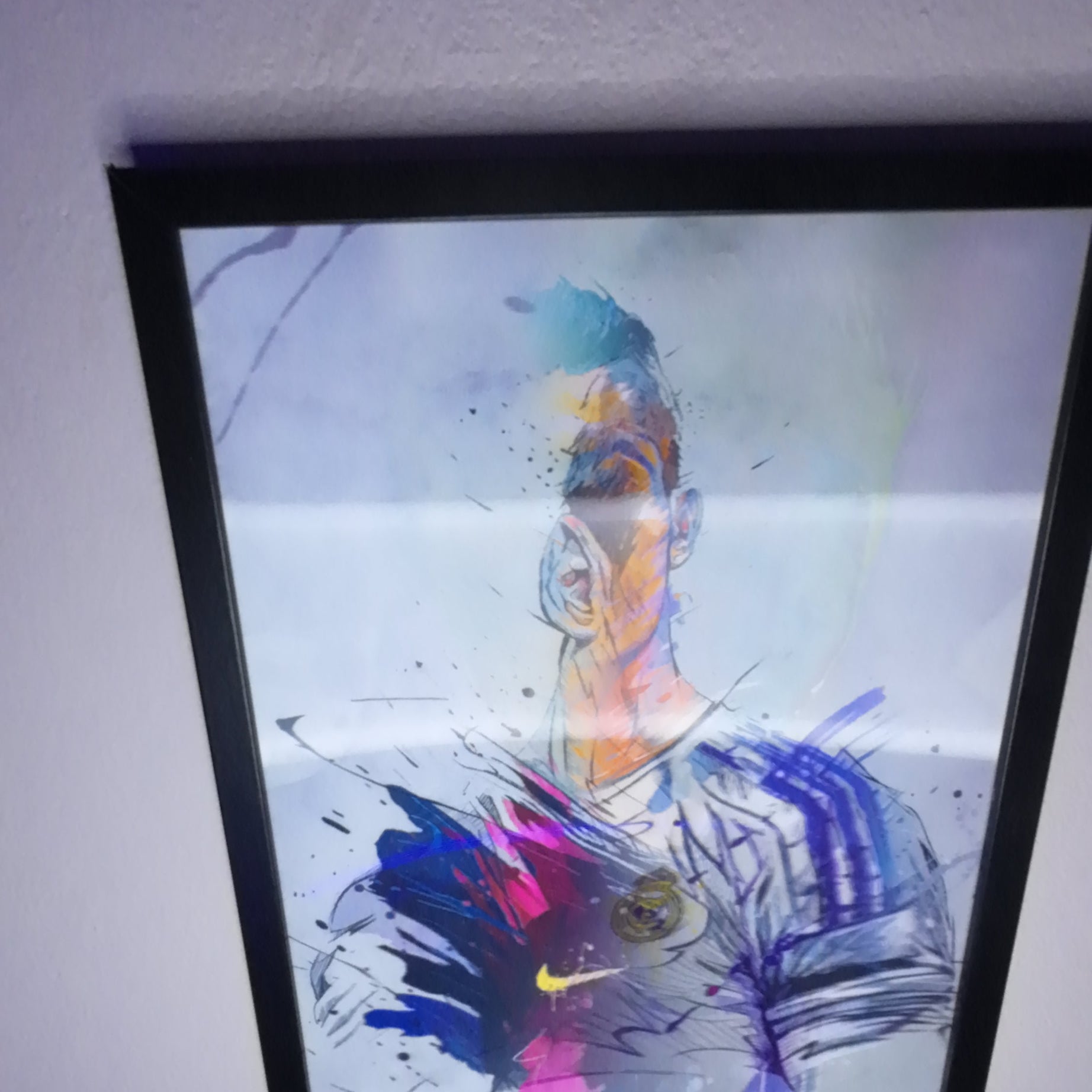Lionel Messi & Cristiano Ronaldo Tablosu – 3D Efektli Suluboya Stil (Lenticular)