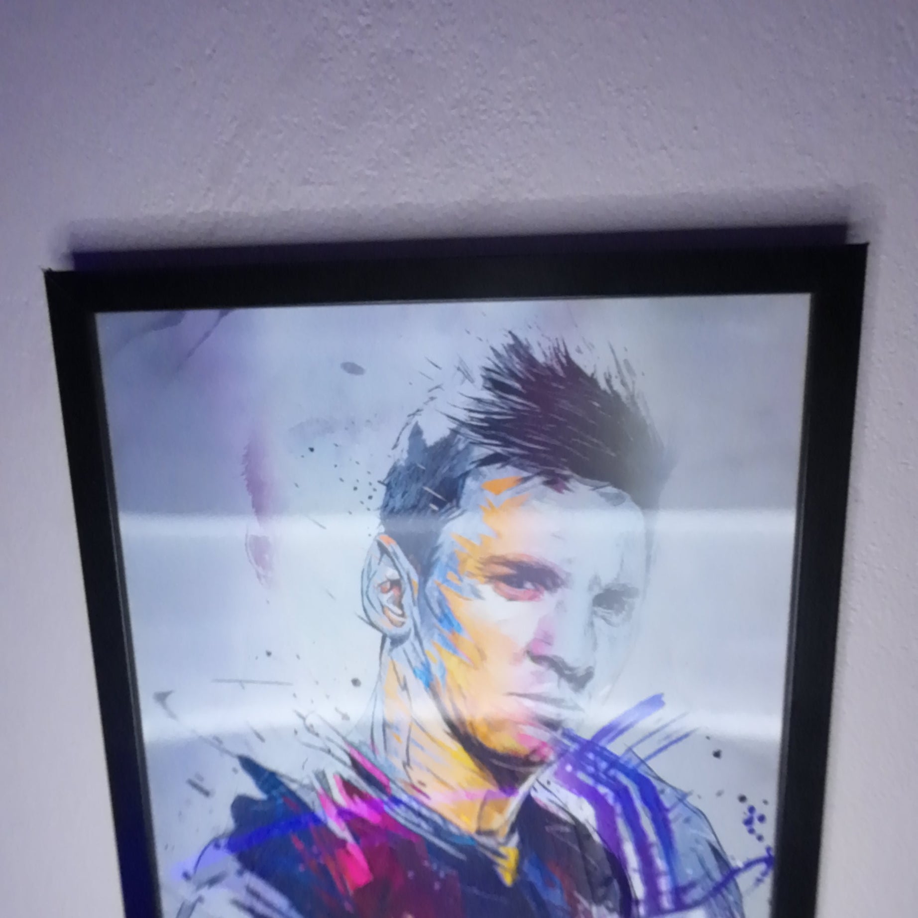 Lionel Messi & Cristiano Ronaldo Tablosu – 3D Efektli Suluboya Stil (Lenticular)
