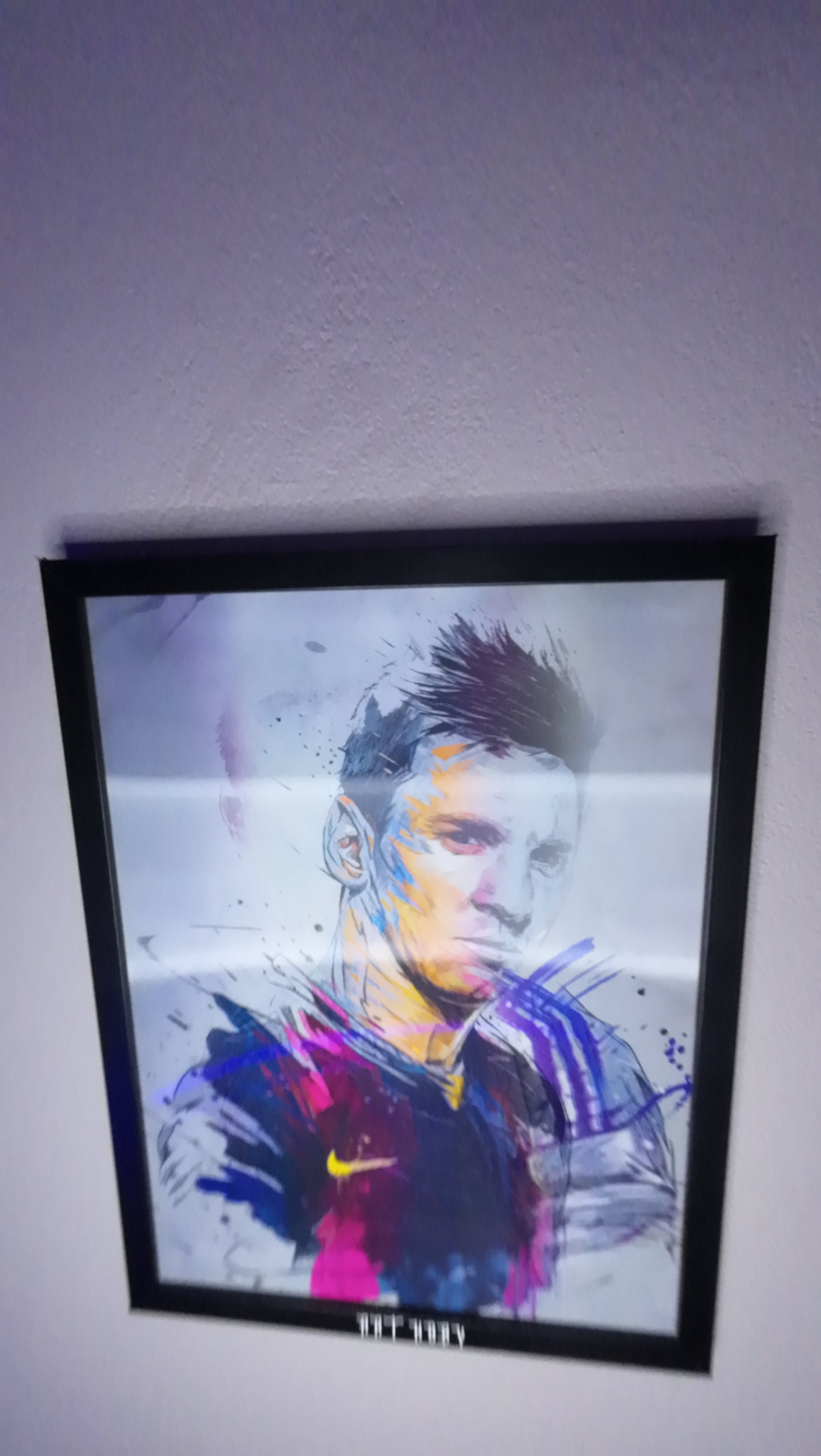 Lionel Messi & Cristiano Ronaldo Tablosu – 3D Efektli Suluboya Stil (Lenticular)