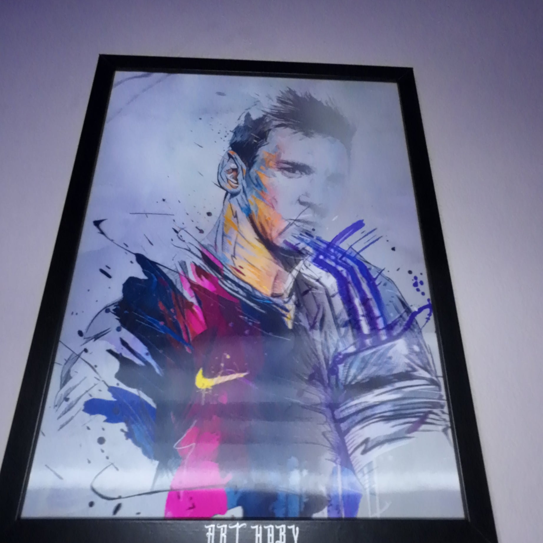 Lionel Messi & Cristiano Ronaldo Tablosu – 3D Efektli Suluboya Stil (Lenticular)
