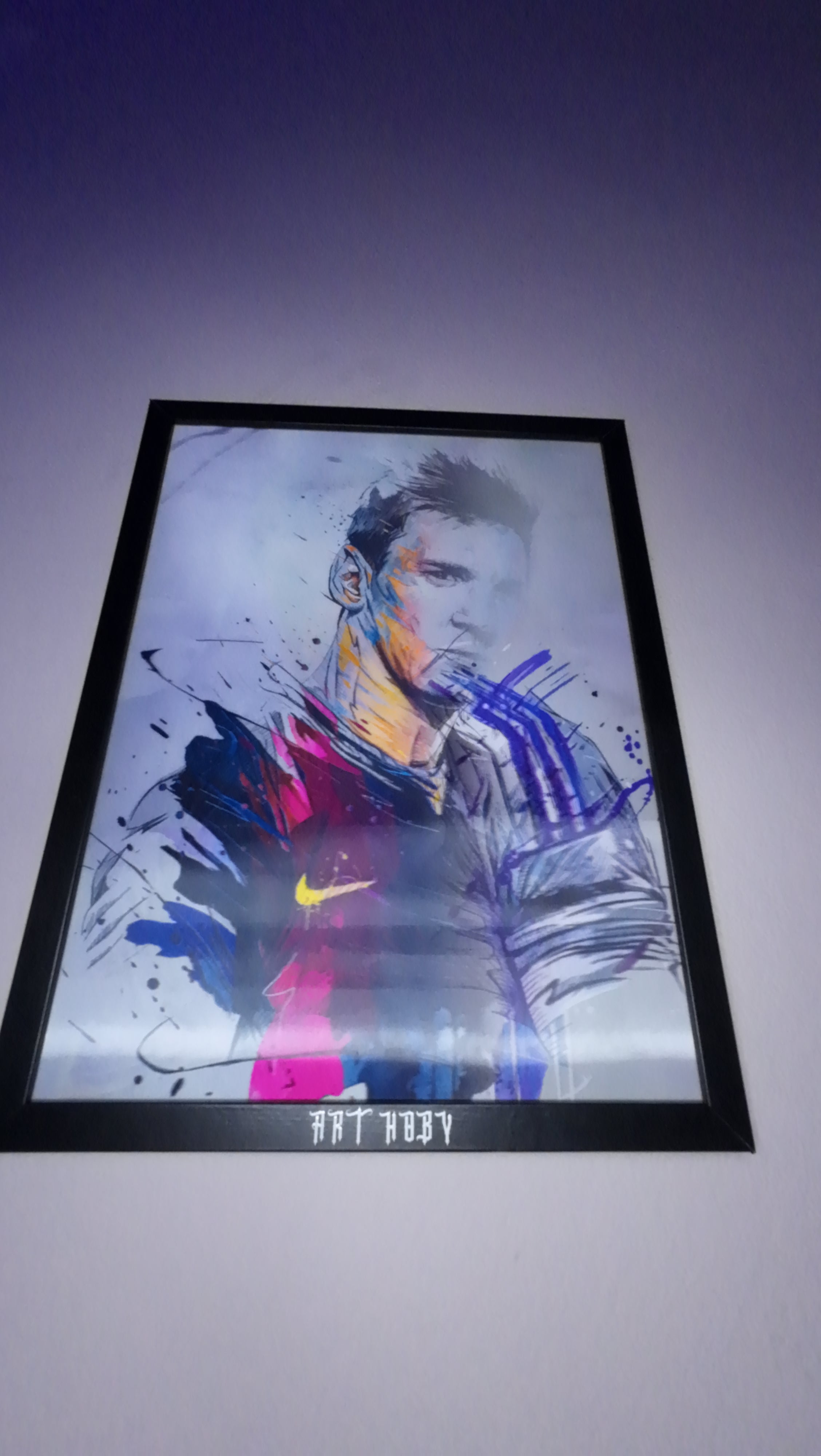 Lionel Messi & Cristiano Ronaldo Tablosu – 3D Efektli Suluboya Stil (Lenticular)