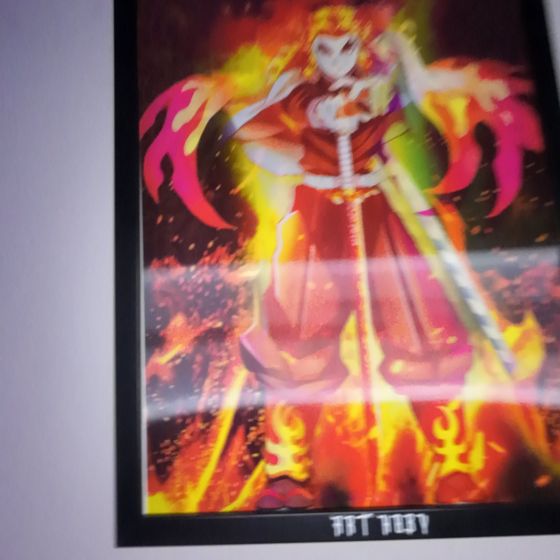 Rengoku Kimetsu no Yaiba Tablo – Ateş Temalı Duvar Posteri (Lenticular)