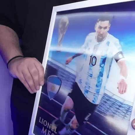Lionel Messi Fan Art Tablosu - Dünya Kupası & Şampiyonlar Ligi Görselli (Lenticular)