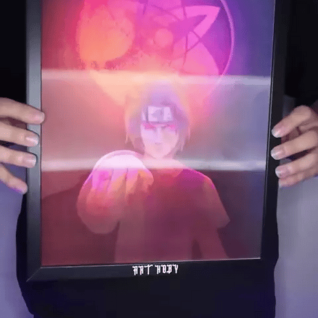 Itachi Uchiha Naruto Tablosu – Sharingan Temalı 3D Poster (Lenticular)