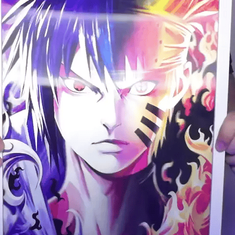 Kakashi Naruto Tablo – Hareketli Sharingan Gözlü Poster (Lenticular)