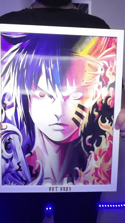 Kakashi Naruto Tablo – Hareketli Sharingan Gözlü Poster (Lenticular)