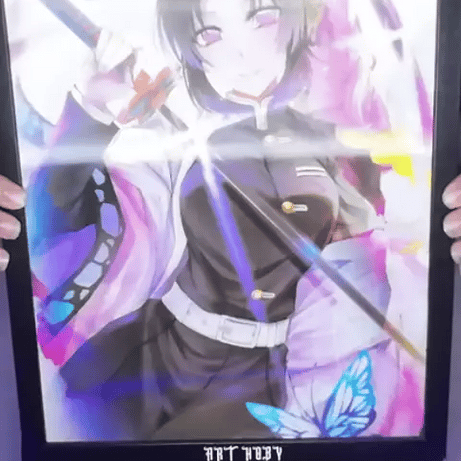 Shinobu & Mitsuri Fan Art Tablosu – Demon Slayer Koleksiyon (Lenticular)