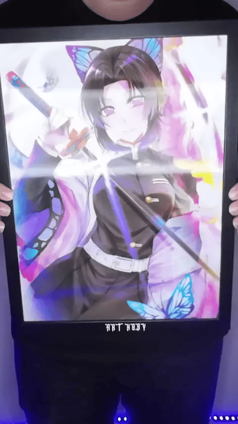 Shinobu & Mitsuri Fan Art Tablosu – Demon Slayer Koleksiyon (Lenticular)