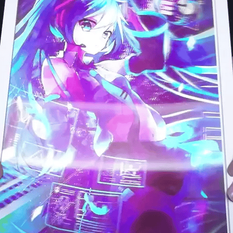 Vocaloid Hatsune Miku Tablo – Hareketli Anime Görsel (Lenticular)