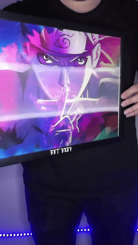 Naruto Kyuubi Tablo – Hareketli Efektli Anime Duvar Posteri (Lenticular)