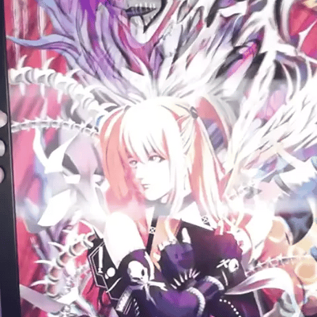 Death Note Anime Tablosu – L & Light & Shinigami Hareketli Poster (Lenticular)