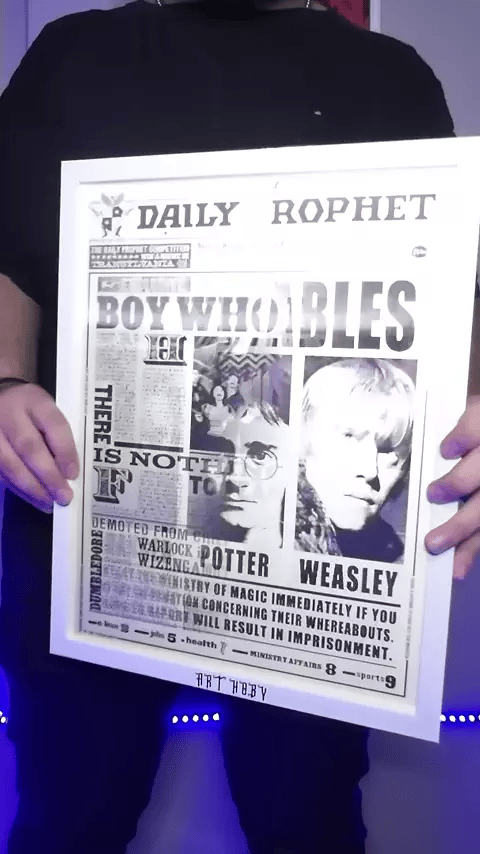 Harry Potter Gazete Temalı Tablo – 3D Efektli Wanted Poster (Lenticular)