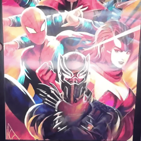 Marvel Avengers Fan Art Tablosu – Hareketli Efektli Poster (Lenticular)